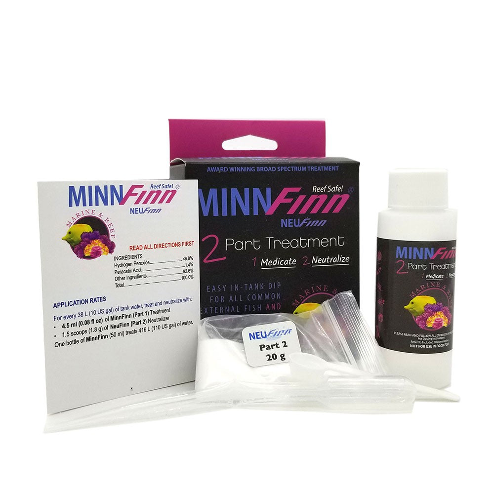 MinnFinn Marine and Reef Aquarium 2 Part Treatment